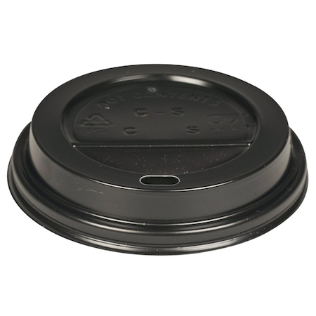 Abena Lids, Dome, Sip-Thru, For Coffee Cups, Black, Plastic PS, 3.5 Diameter, PK1000 5198